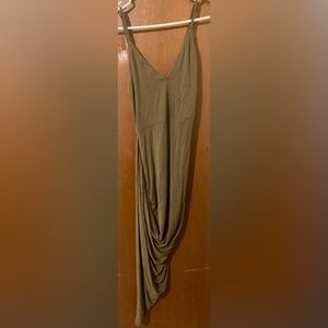 TOBI Asymmetrical Dress in Olive Green